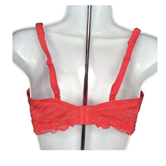 Victorias Secret 34DDD Body by Unlined Demi Pink Lace Underwire No Padding - Picture 3 of 4